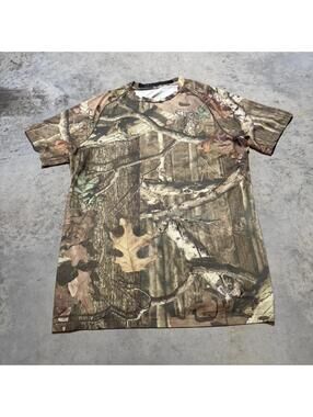Starter Realtree Style Camo Performance Hunting Shirt Forest Print Tee Sz M